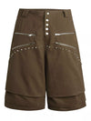 Voltage Studded Utility Shorts for men
