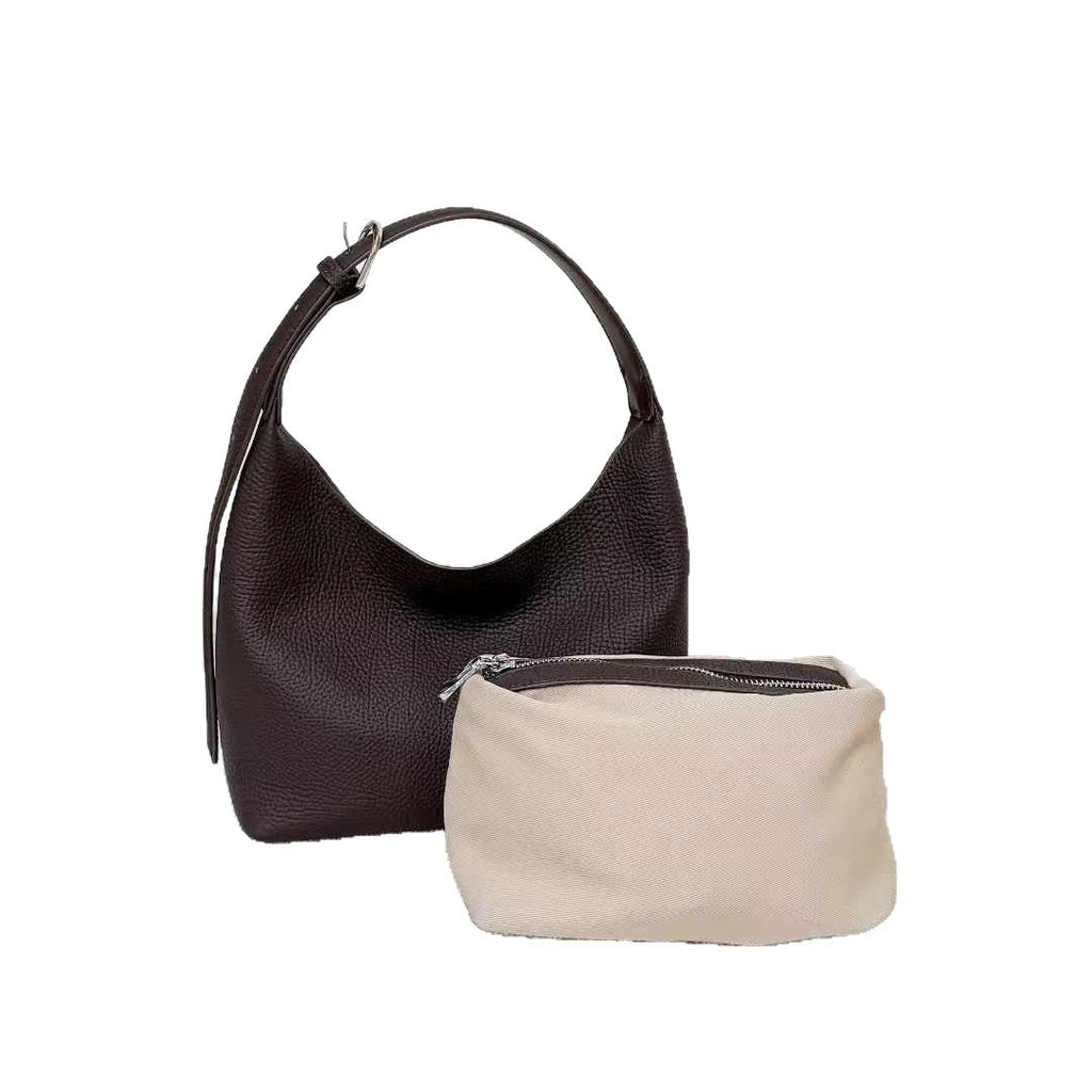 Genuine Leather Crossbody Bag - Urban Minimalist Shoulder Bag for Women