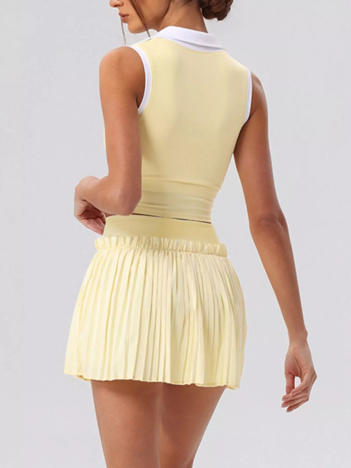 Pleated Skirt & Sleeveless Active Set