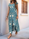Solene Printed Crewneck Cap Sleeve Wide-Leg Jumpsuit — product view 5