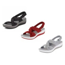 Women's Platform Roman Sandals | Sponge Cake Sole | Fish Mouth Open Toe | Velcro Strap