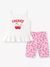 Clover Club Cherry Print Summer Outfit Set — product view 2