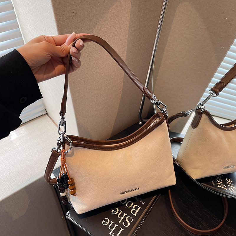 Korean Minimalist Crossbody Shoulder Bag for Women - PU Leather Versatile Everyday Handbag