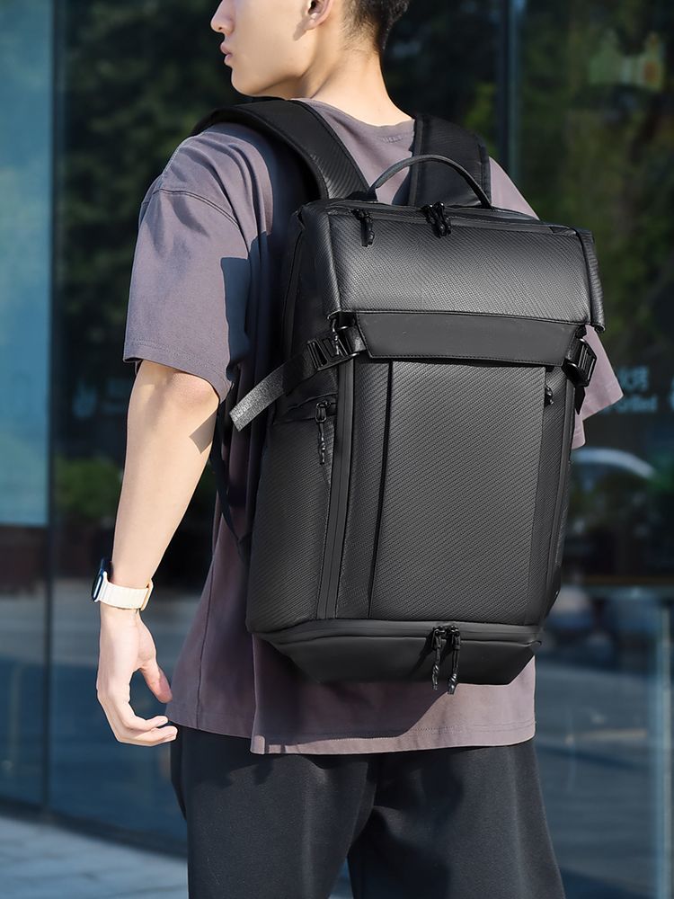 Men's Business Laptop Backpack - Casual Commuter Backpack with Multiple Compartments