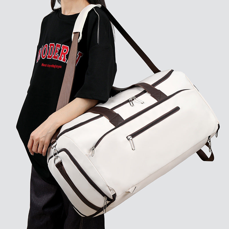 Multi-Function Sports & Travel Tote Bag with Dry-Wet Separation - Nylon Gym Duffel Bag for Fitness & Business Travel