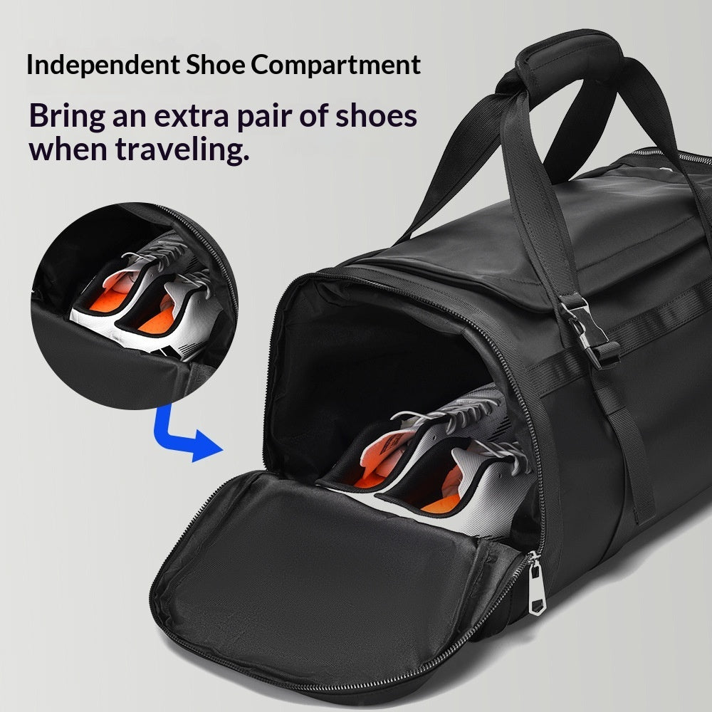 Large Travel Bag with Separate Shoe Compartment