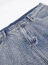 Pale Indigo Wide-Leg Denim Shorts — color or detail view 6