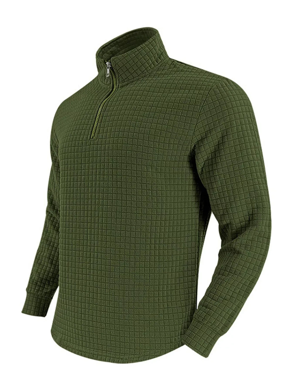 Men's Waffle-Knit Quarter-Zip Sweatshirt — photo 17