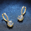 Moissanite drop earrings in rose-gold-plated sterling silver — alternate product view 5