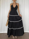 Aurelia Halter Neck Pleated Maxi Dress — product view 3