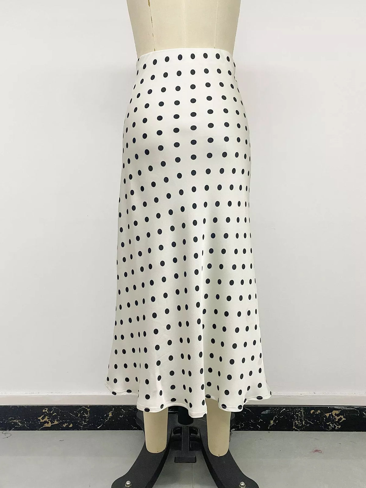 Polka-Dot Midi Skirt