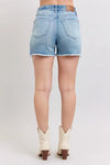 Judy Blue Lennox High-Rise Western Embroidery Detail Cut Off Denim Shorts — product view 5