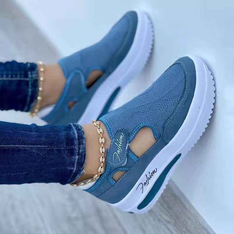 Women's Breathable Mesh Sneakers | Velcro Comfort Walking Shoes | Memory Foam Insole