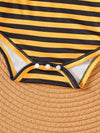 Sunny Days Striped Bodysuit & Overalls & Headband Set — product view 4