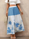 Vera Floral Print Color Block Skirt — product view 4