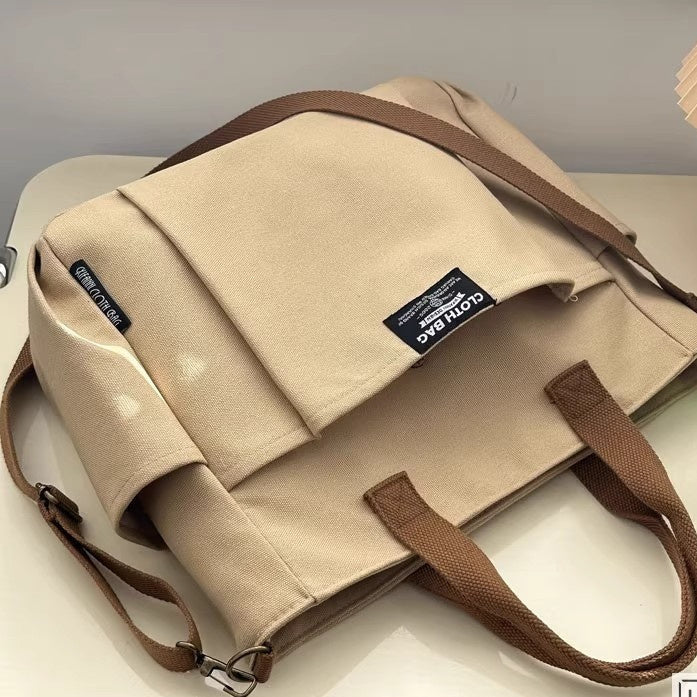 Premium Canvas Tote Bag - Large Capacity Crossbody Shoulder Bag for Women