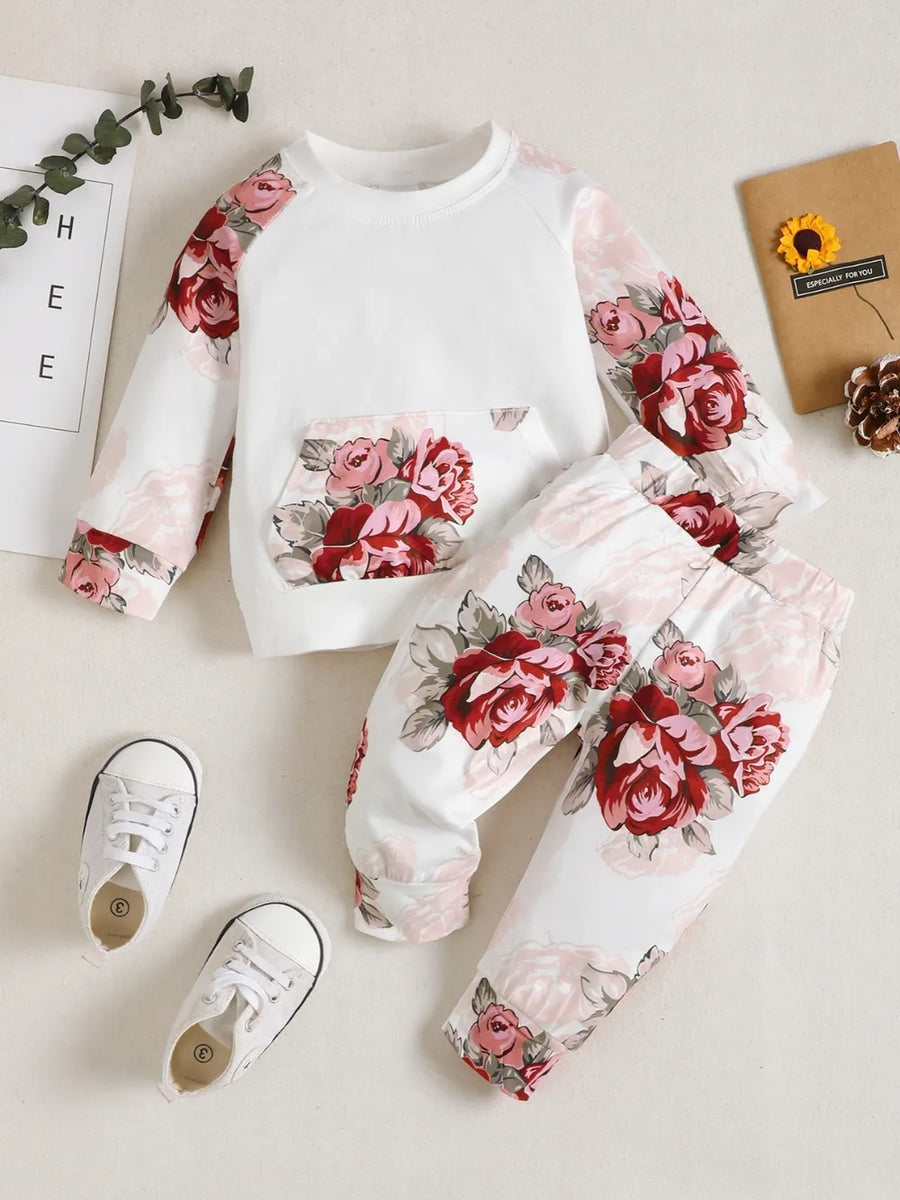 Floral Baby Top & Pants Set