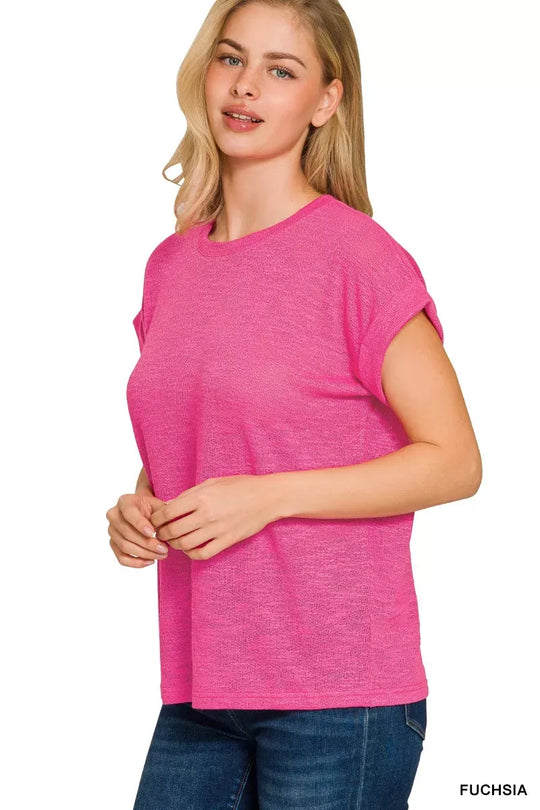 Another view: Hacci Slub Rolled Up Sleeve Tee