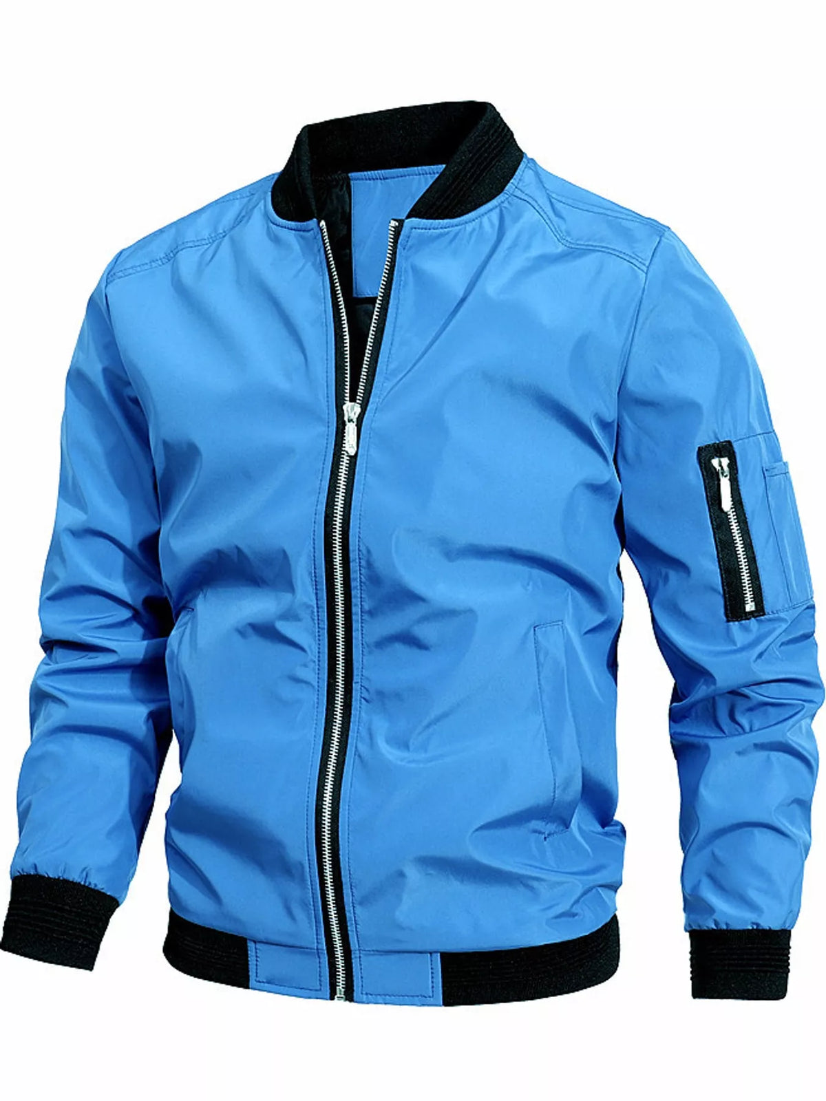 Men's Lightweight Bomber Jacket with Sleeve Pocket — photo 57