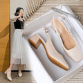 Women's Square Toe Chunky Heel Sandals | Genuine Leather Buckle Closure | Mid Heel Summer Shoes