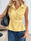 Noelle Button Front Sleeveless Blouse — product view 3