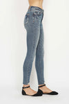 Judy Blue Dakota Tummy-Control Vintage Wash Distressed-Hem Skinny Jeans — product view 4
