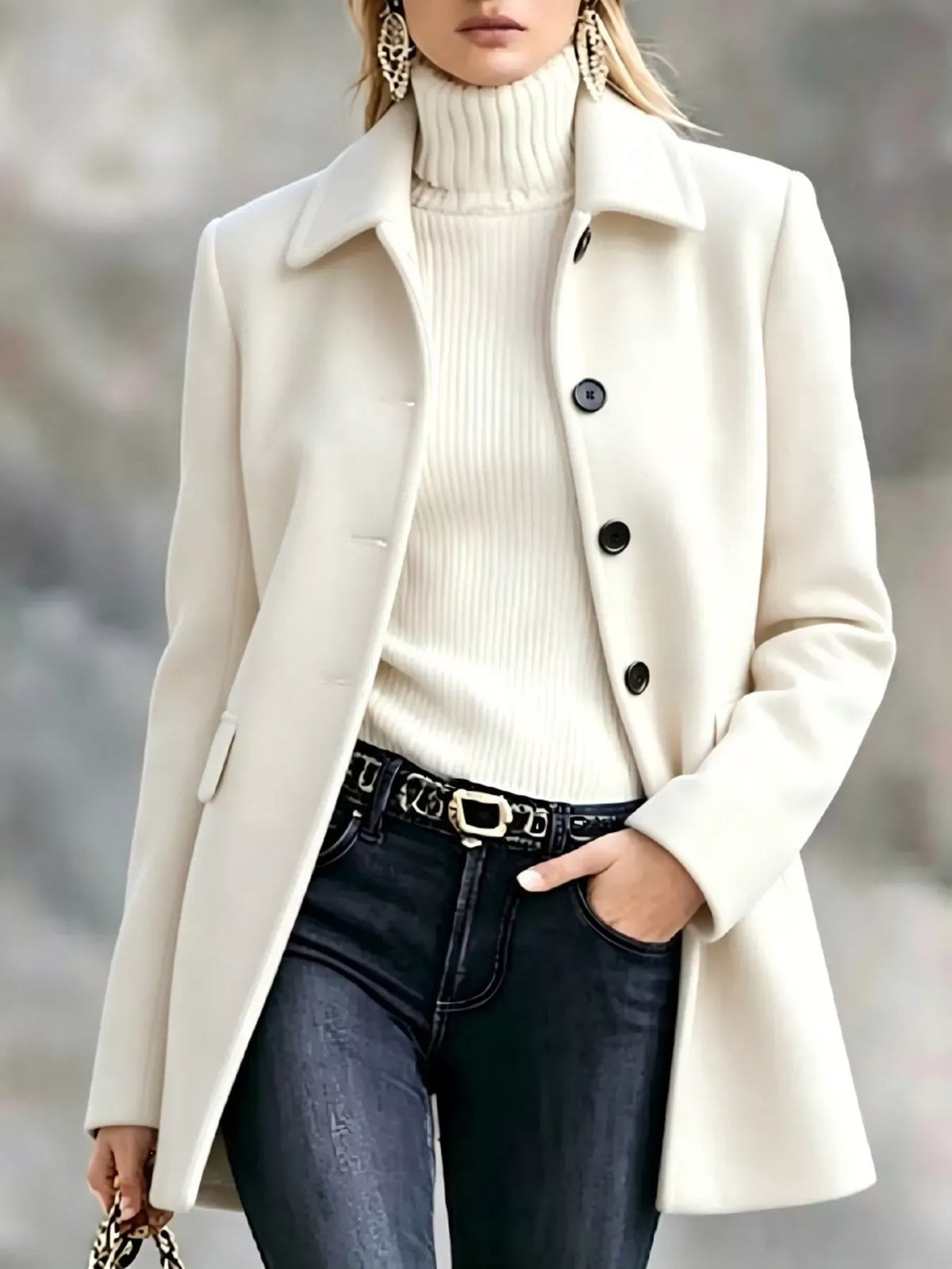 Women's Lined Button-Front Longline Coat — photo 5