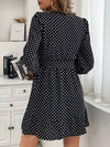 Aurelia Polka Dot Wrap Mini Dress — product view 4