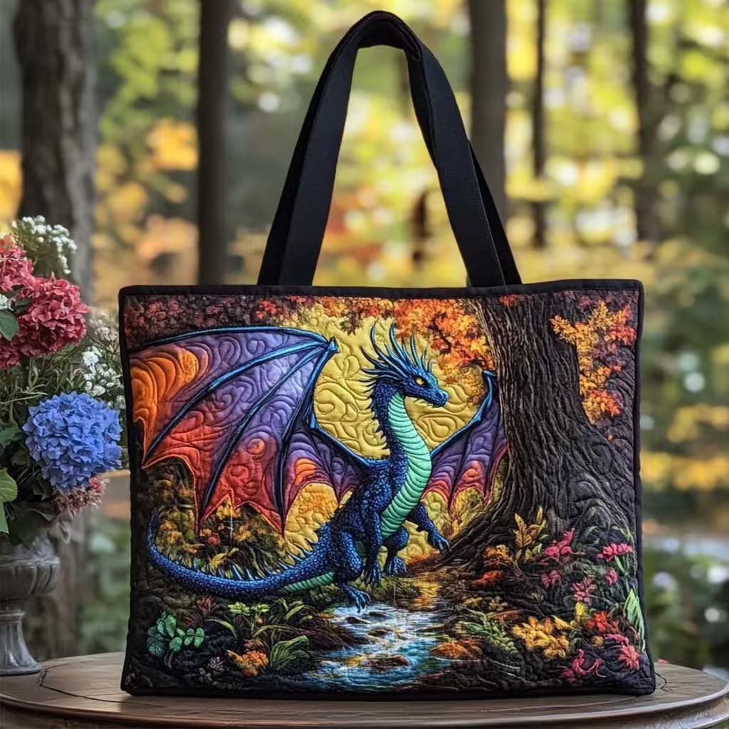 Women's Trendy Printed Tote & Shoulder Bag - Canvas Lined Oxford Cloth