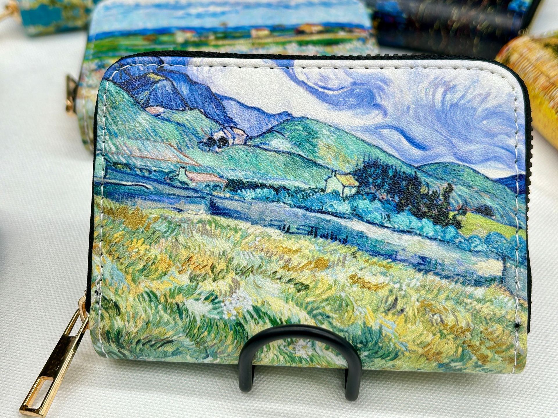 Van Gogh Art Cardholder Wallet | Anti-Magnetic Multi-Card Holder | Foldable PU Leather Card Case
