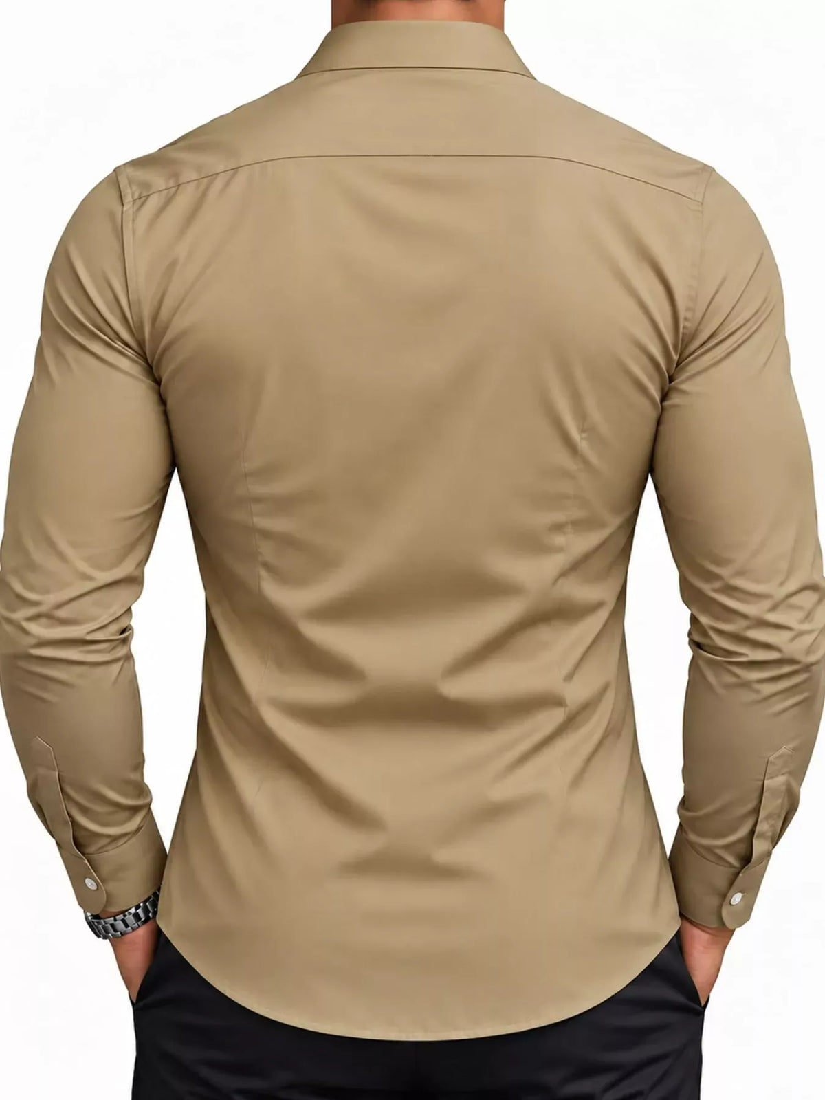 Men's Slim-Fit Long-Sleeve Button-Down Shirt — photo 30