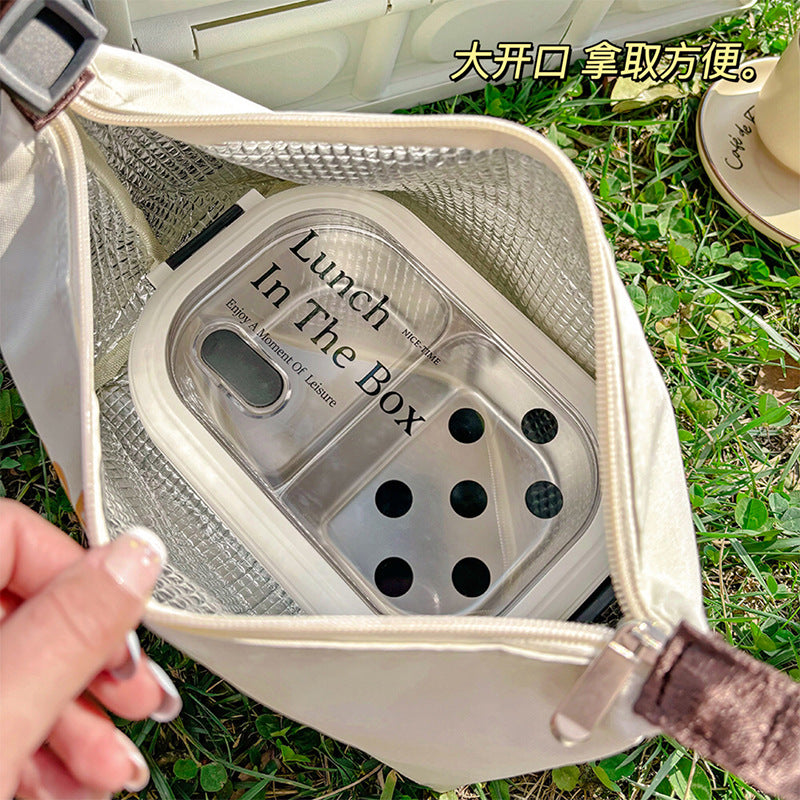 Thickened French-Style Maillard Insulated Lunch Bag