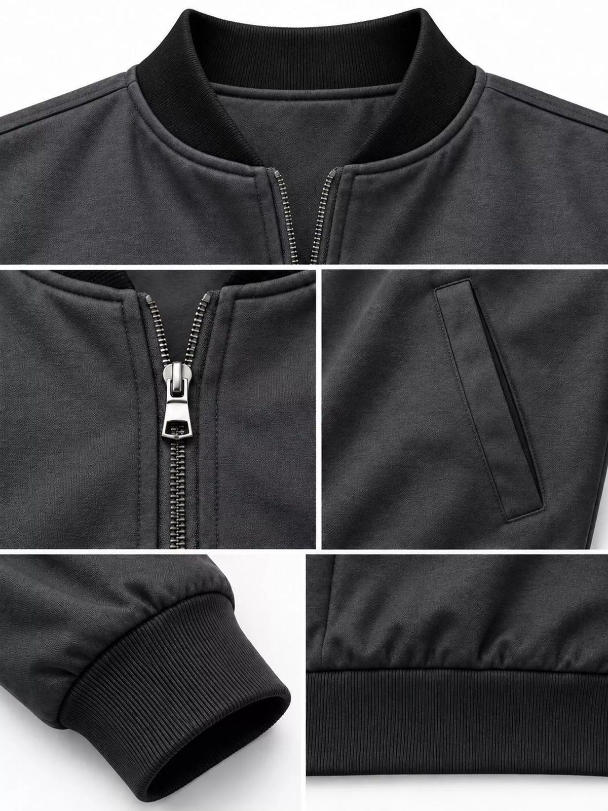 Men's Classic-Fit Zip-Up Bomber Jacket with Pockets — photo 55