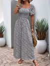 Valentina Ditsy Floral Smocked Square Neck Puff Sleeve Jumpsuit — product view 9