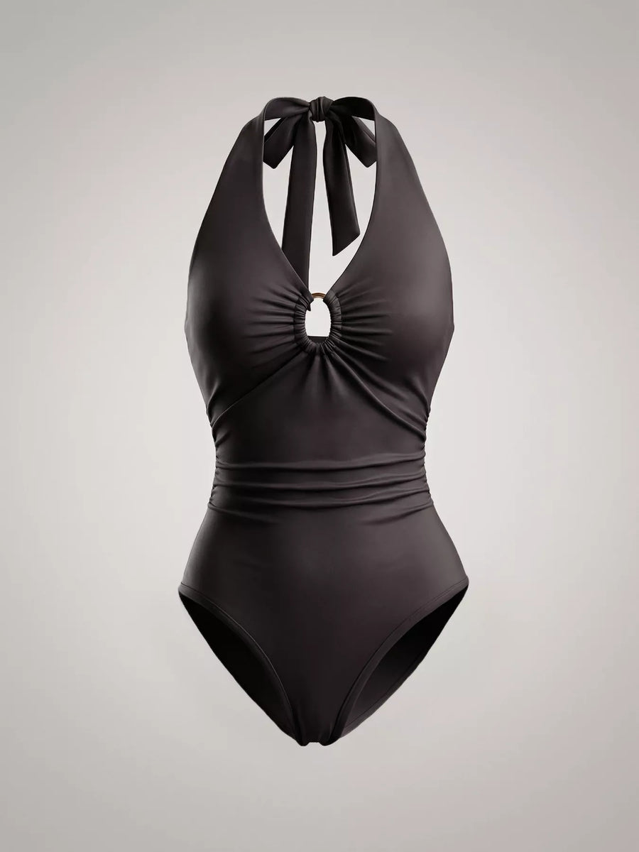 Liora Halter Neck Ruched Bodysuit