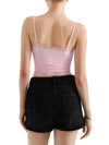 Women's lace-trim sleeveless top in six colors