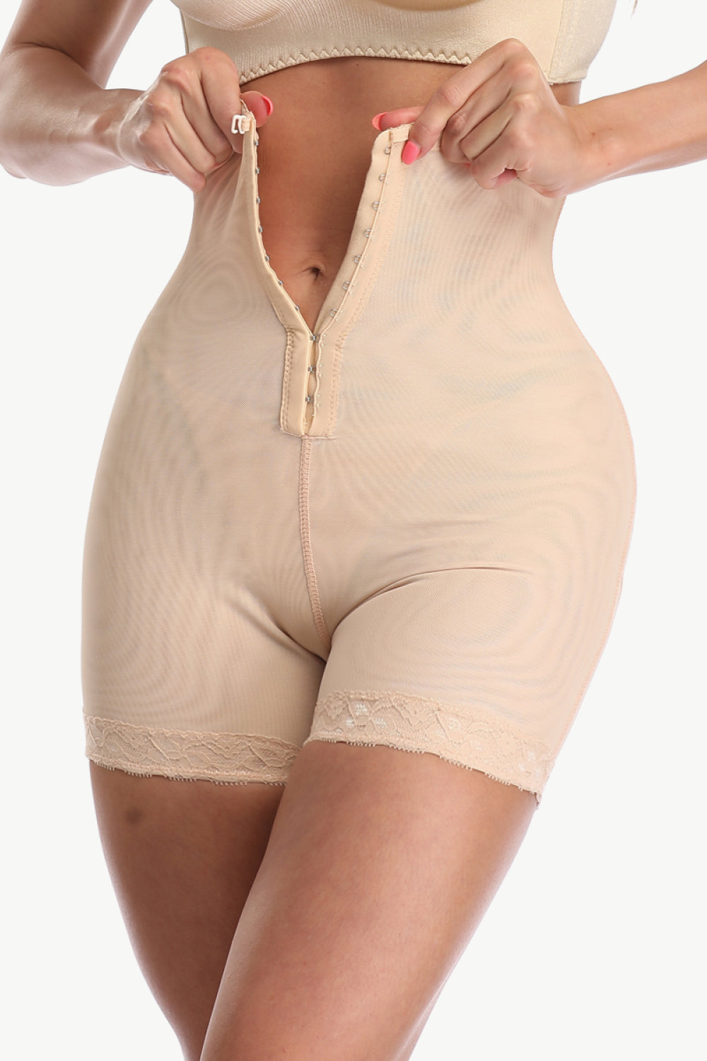 Full-Size Hook-and-Eye Shaping Shorts