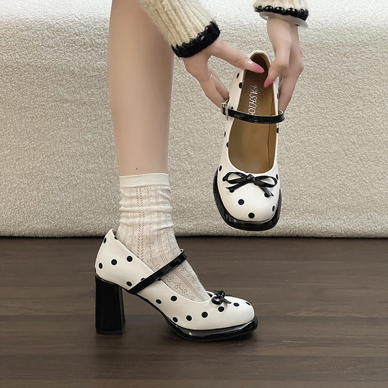 Women's Chunky Heel Slingback Mary Jane Heels – Thick Sole Block Heel Pumps