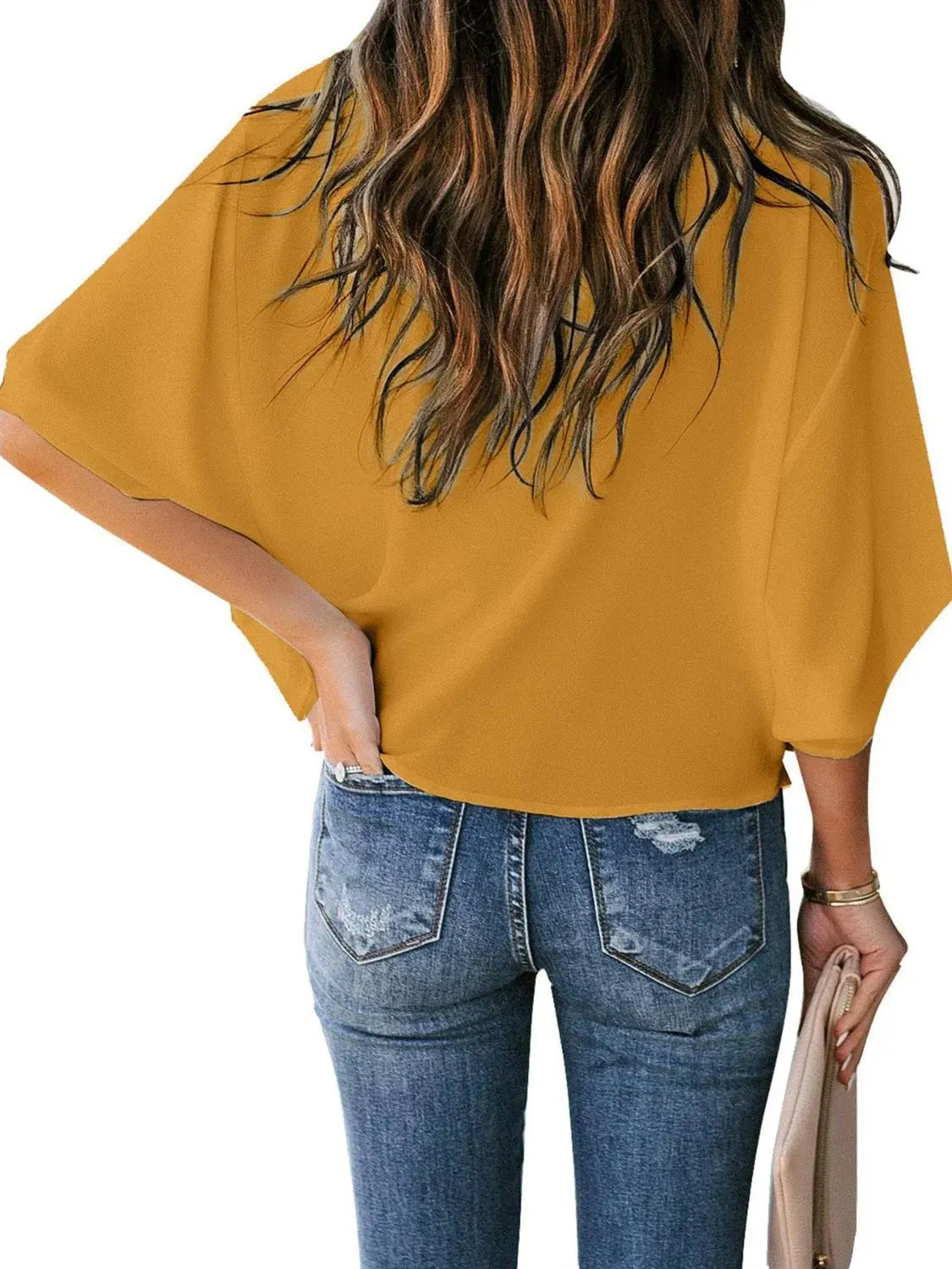 Women's Ruched 3/4-Sleeve Blouse – Regular & Plus Sizes — photo 22