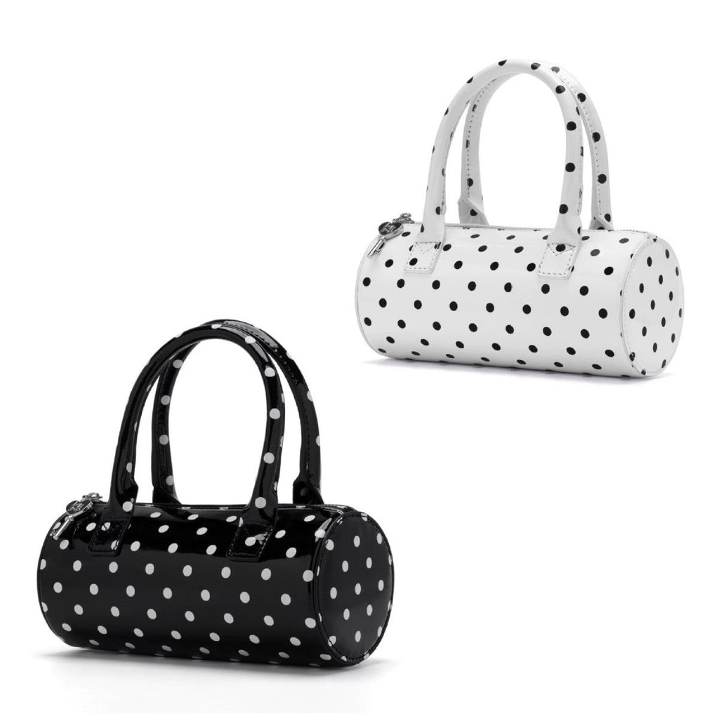 Women's Cylindrical Tote Bag – PU Leather Shoulder Bag with Card Holder