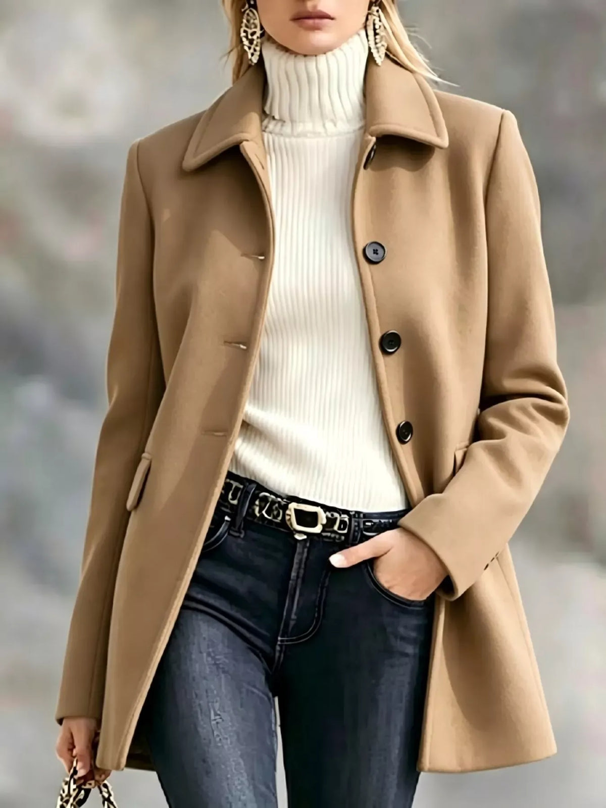 Women's Lined Button-Front Longline Coat — photo 1