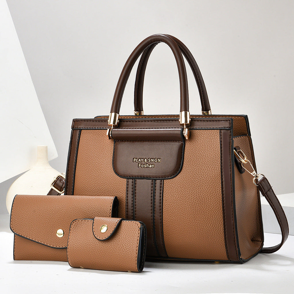 Women's Versatile Summer Tote Bag – Multi-Pocket PU Leather Crossbody Set