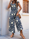 Solene Printed Crewneck Cap Sleeve Wide-Leg Jumpsuit — product view 6