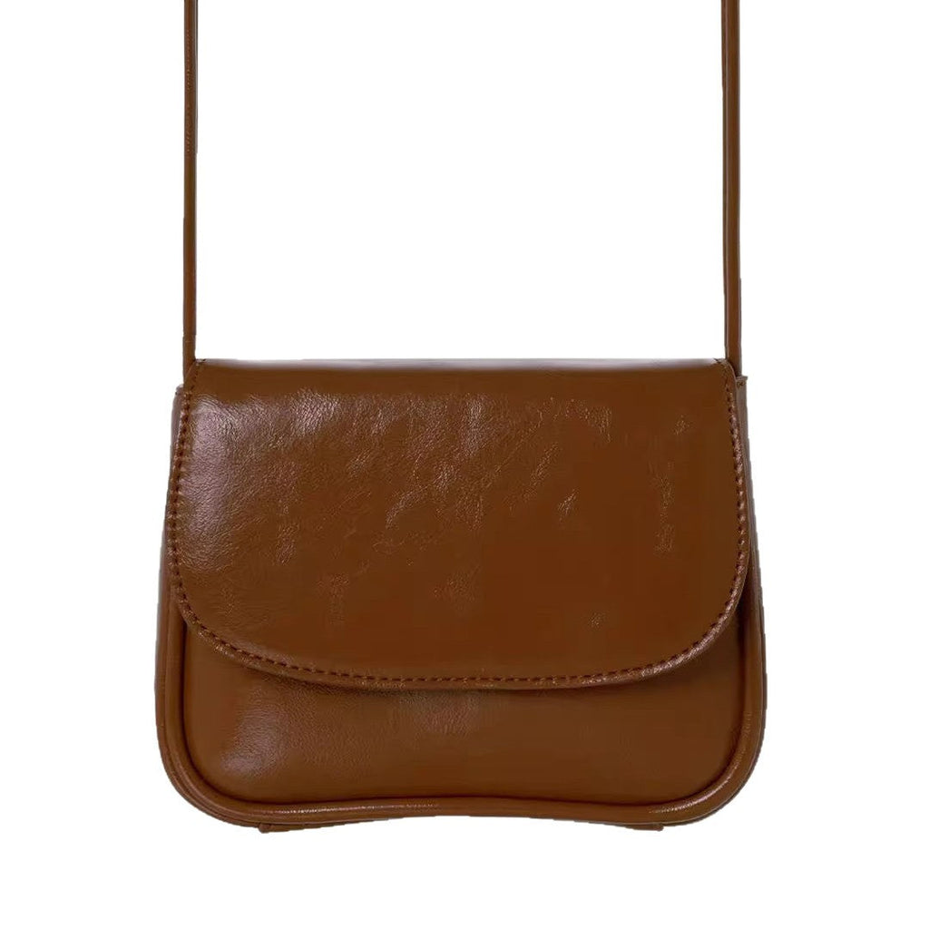 Retro Cookie-Shaped Crossbody Bag - Women's PU Leather Shoulder Bag | Sarah Express