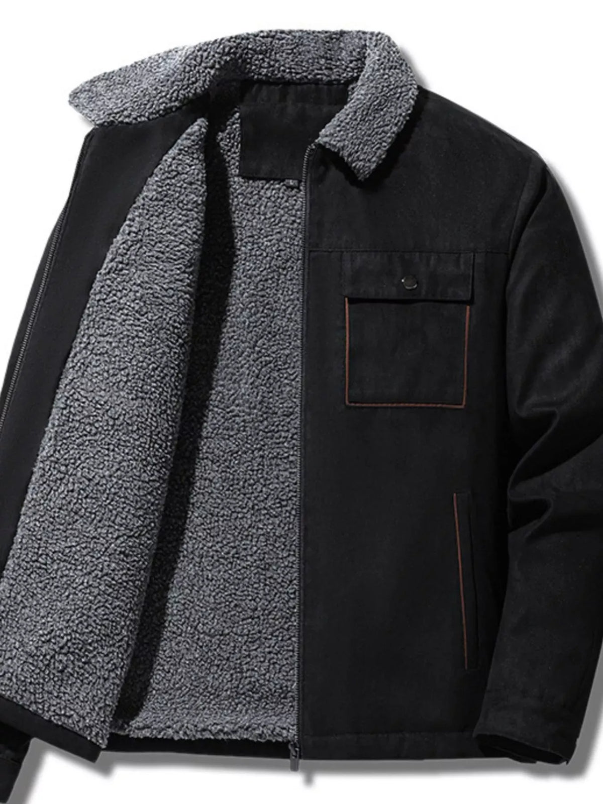 Men's Plush-Lined Utility Jacket — Plus Sizes — photo 3