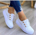 Rivet Lace-Up Sneaker Flats