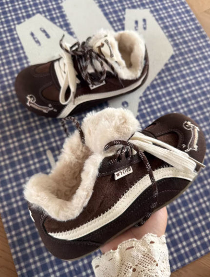 Dachshund Plush Trainers - Casual Slip-On Sneakers for Women