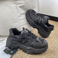 Women's Thick-Soled Breathable Platform Dad Sneakers | Chunky Heel Lace-Up Casual Shoes
