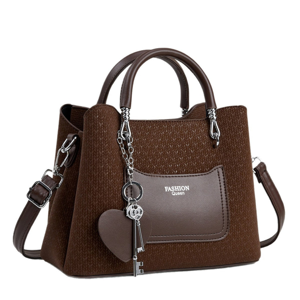 Women's Large Capacity Shoulder Bag – PU Leather Messenger Bag with Multiple Compartments