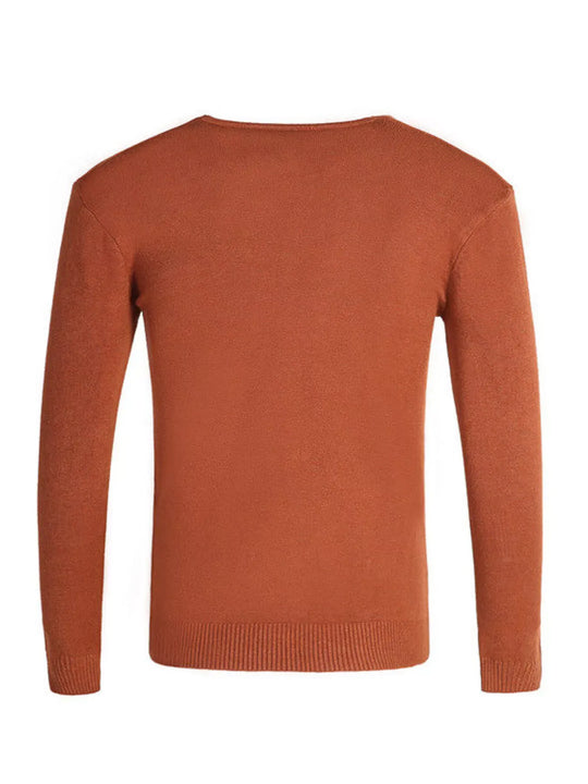 Another view: Men's Plus Size Solid Color Long-Sleeve Knit Top